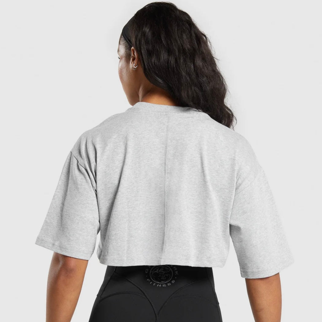 GYMSHARK - HEAVYWEIGHT COTTON CROP T-SHIRT