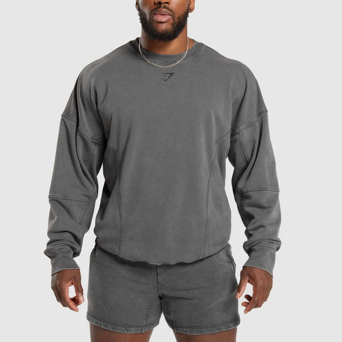 GYMSHARK - HERITAGE WASHED CREW
