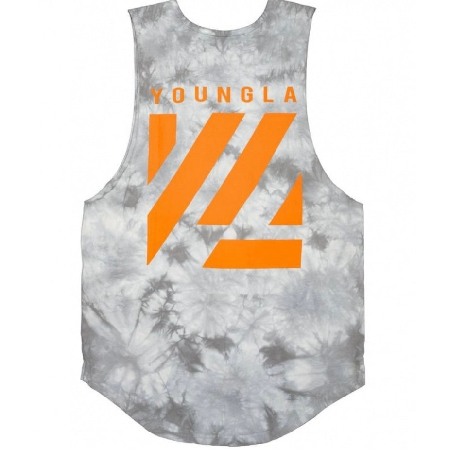 YOUNGLA - 321 TIE DYE BLOC CUT OFF TANKS