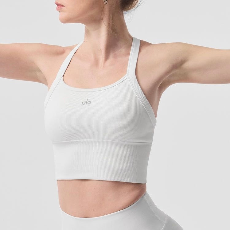 ALO YOGA - SEAMLESS RIBBED FAVORITE BRA TANK