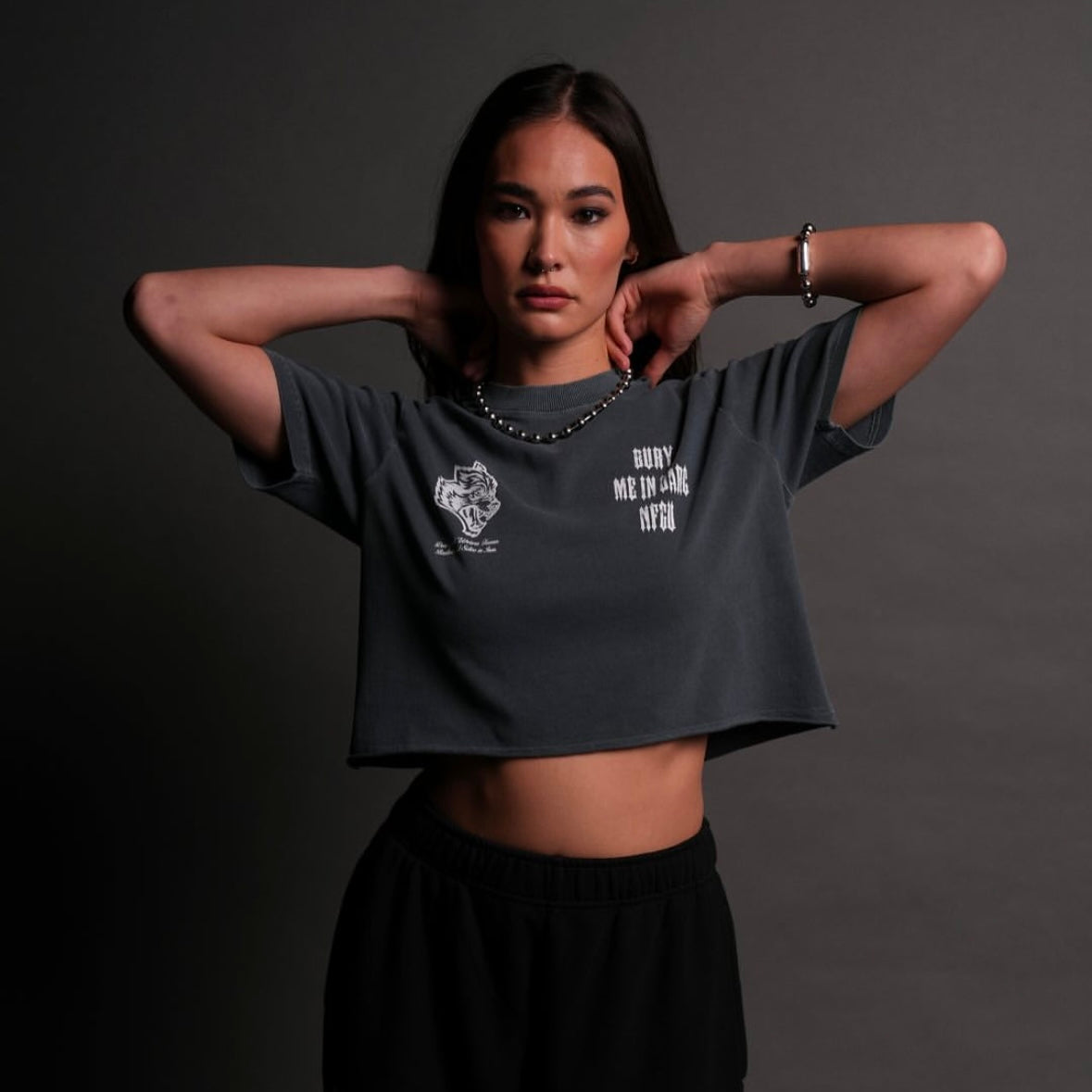 WOLVES CLUB- BURY ME IN DARC NFGU PREMIUM (CROPPED) TEE