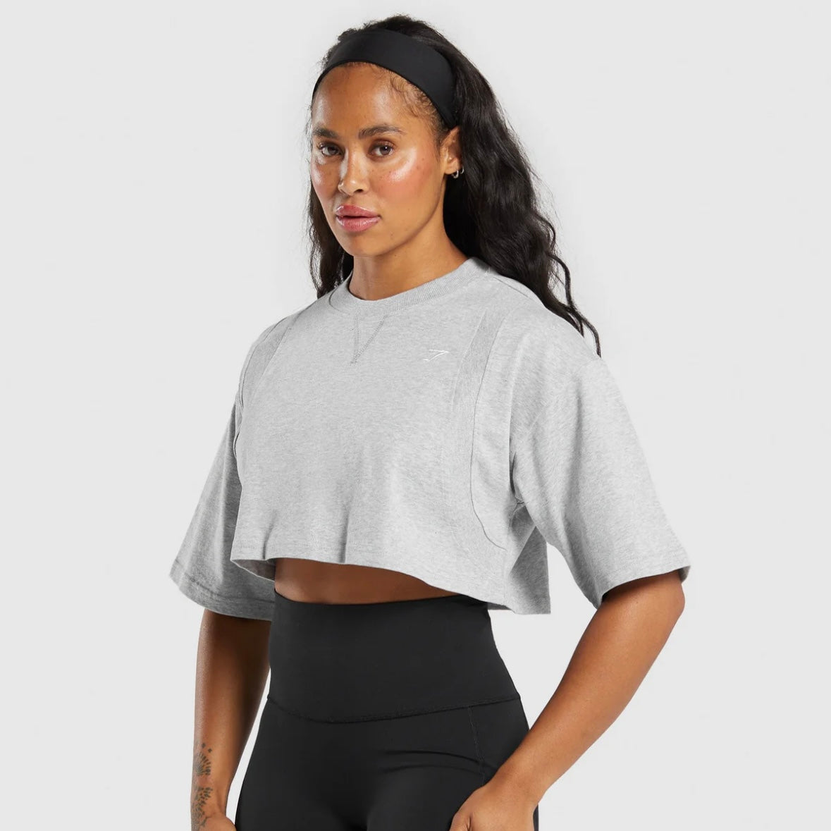 GYMSHARK - HEAVYWEIGHT COTTON CROP T-SHIRT