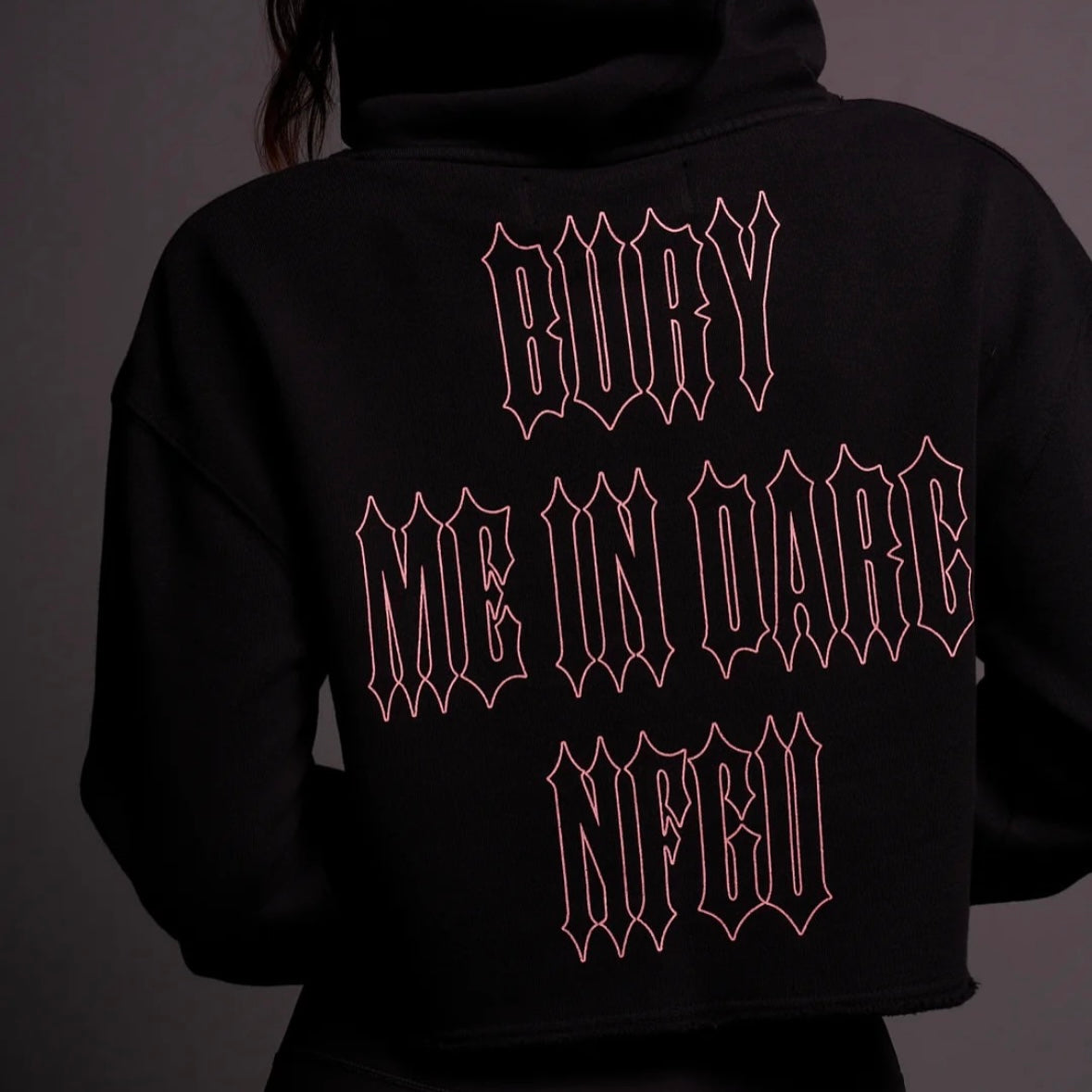 WOLVES CLUB - BURY ME IN DARK NFGU V2 WYOMING (Cropped) HOODIE