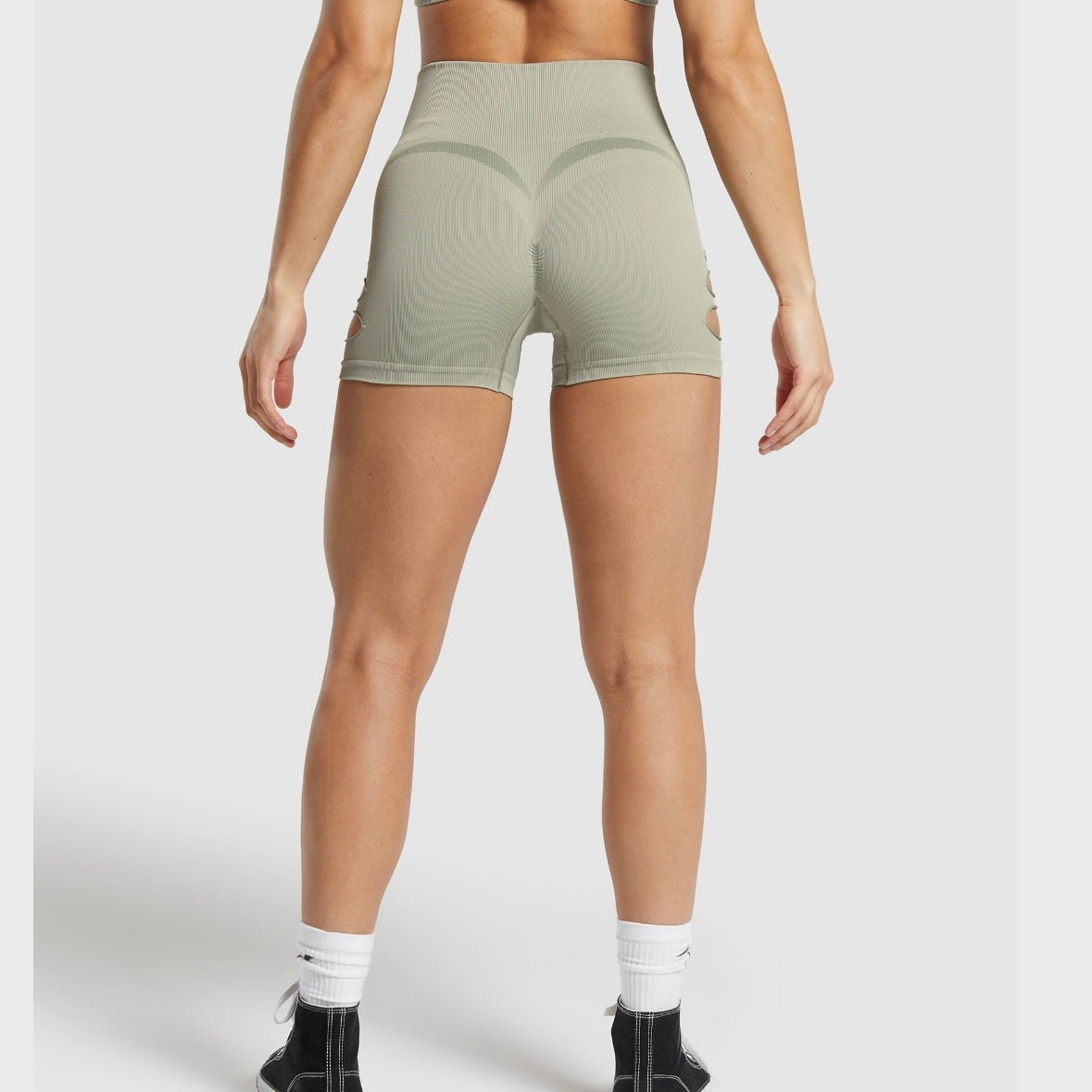 GYMSHARK - GAINS SEAMLESS RIPPED SHORTS