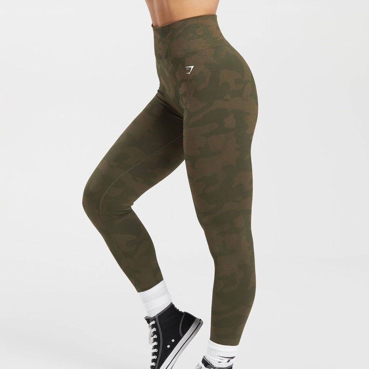 GYMSHARK - ADAPT CAMO SEAMLESS RIBBED LEGGINGS