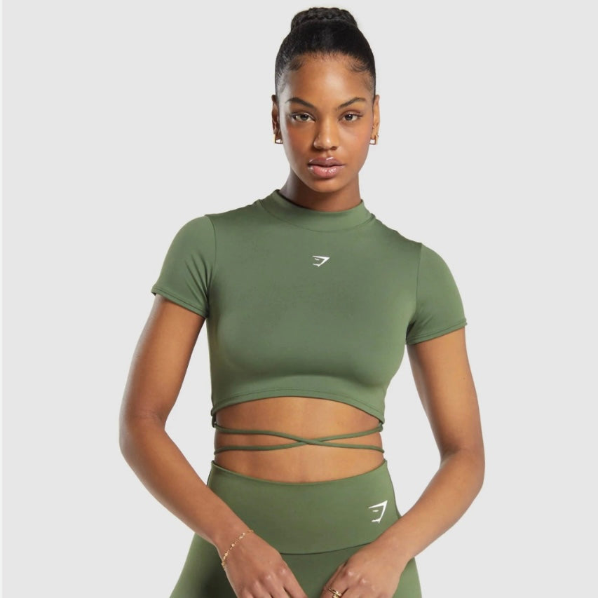 GYMSHARK - EVERYDAY MOCK NECK RIBBON T-SHIRT