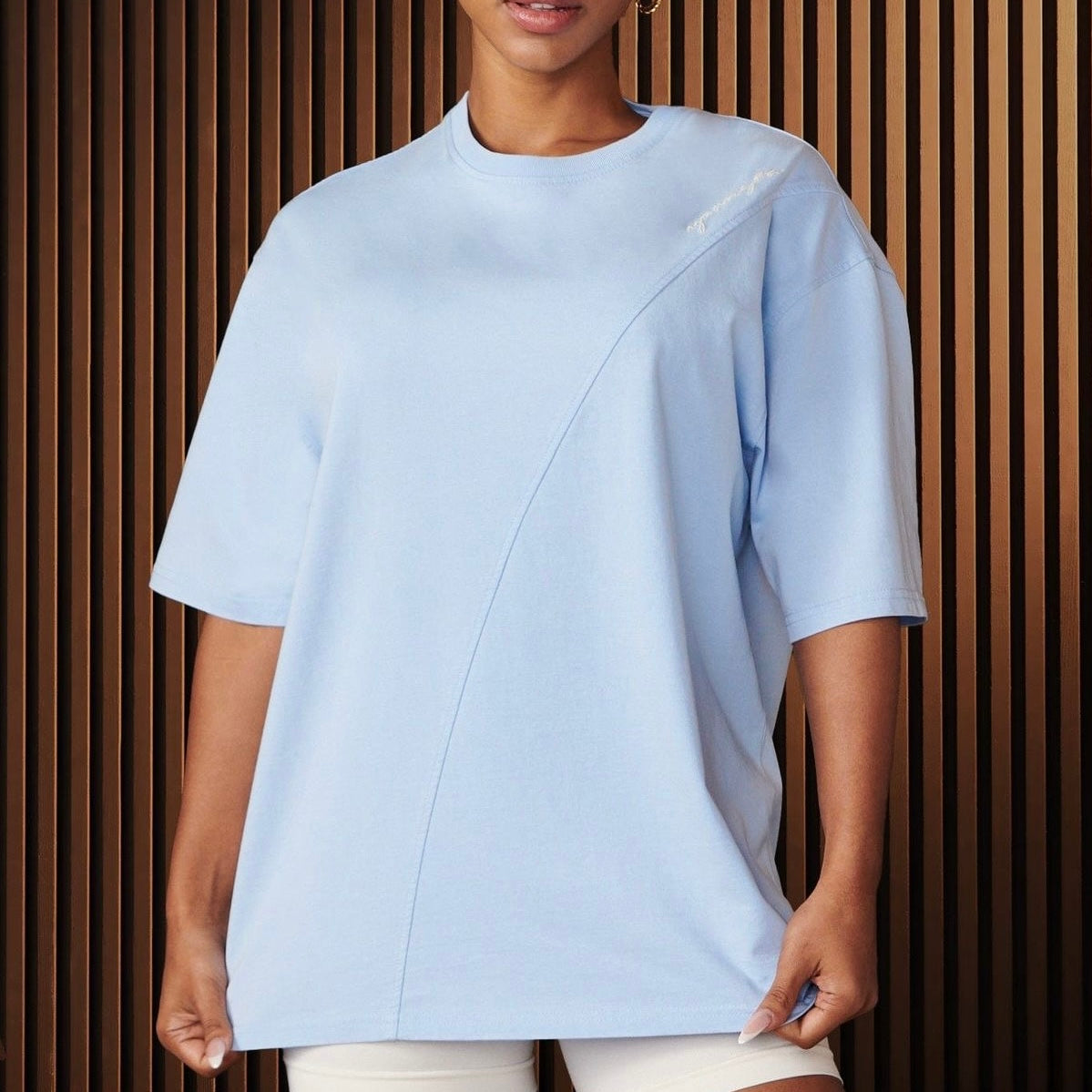 YOUNGLA - W431 CURVE OVERSIZE TEE