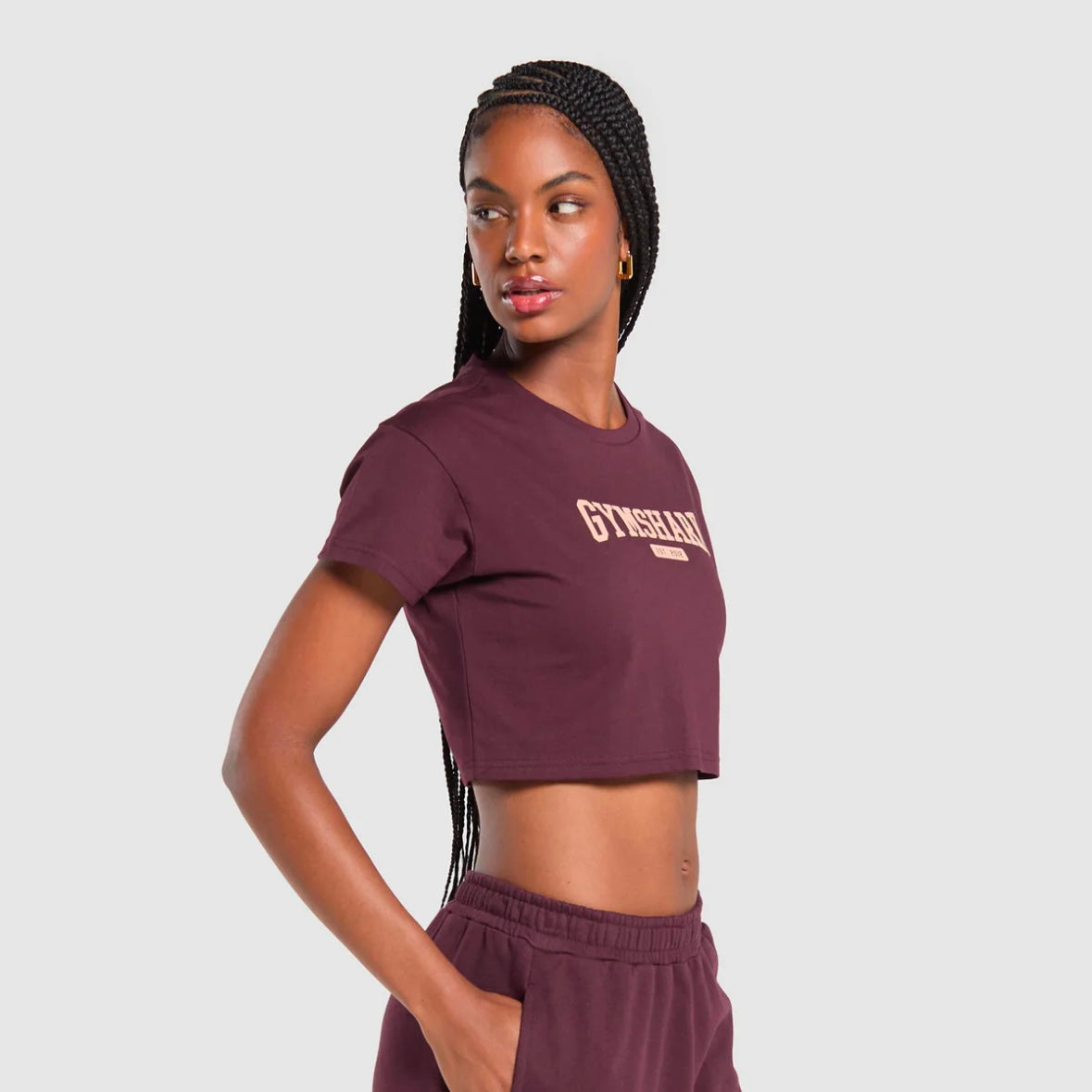 GYMSHARK - COLLEGIATE LIFESTYLE CROP TOP