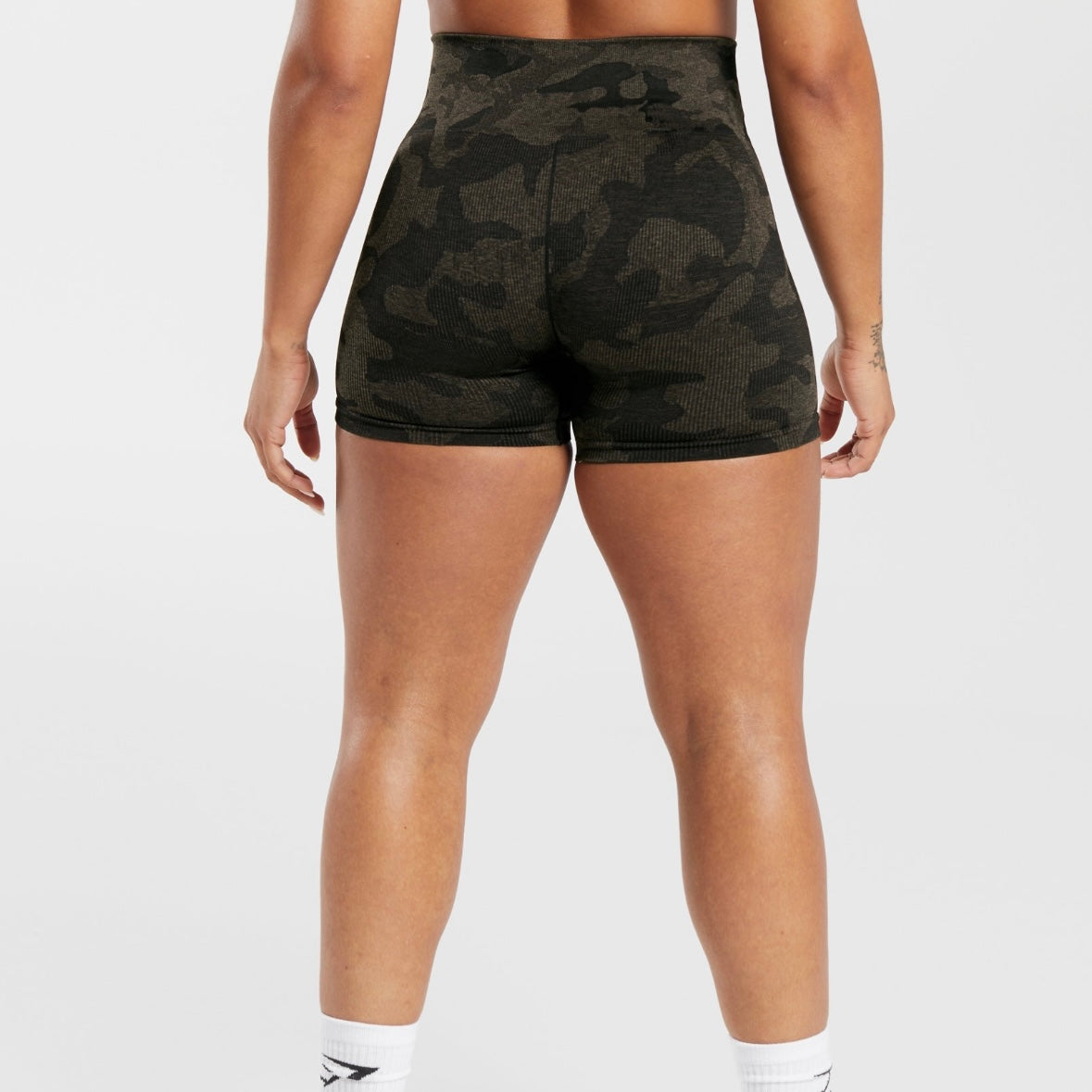 GYMSHARK - ADAPT CAMO SEAMLESS RIBBED SHORTS