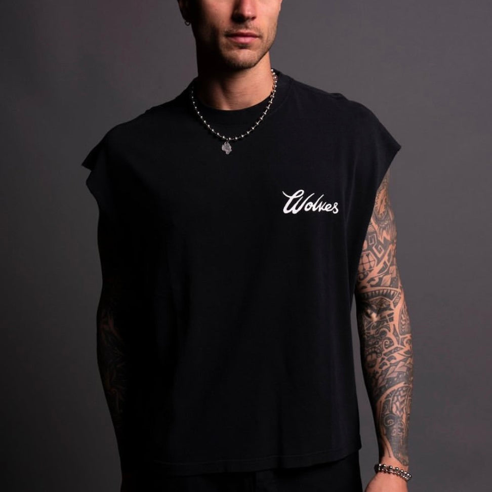 WOLVES CLUB - RENOWNED PREMIUM VINTAGE BOX CUT MUSCLE TEE
