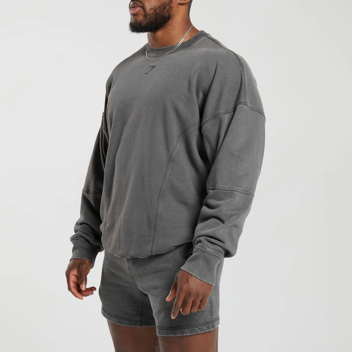 GYMSHARK - HERITAGE WASHED CREW