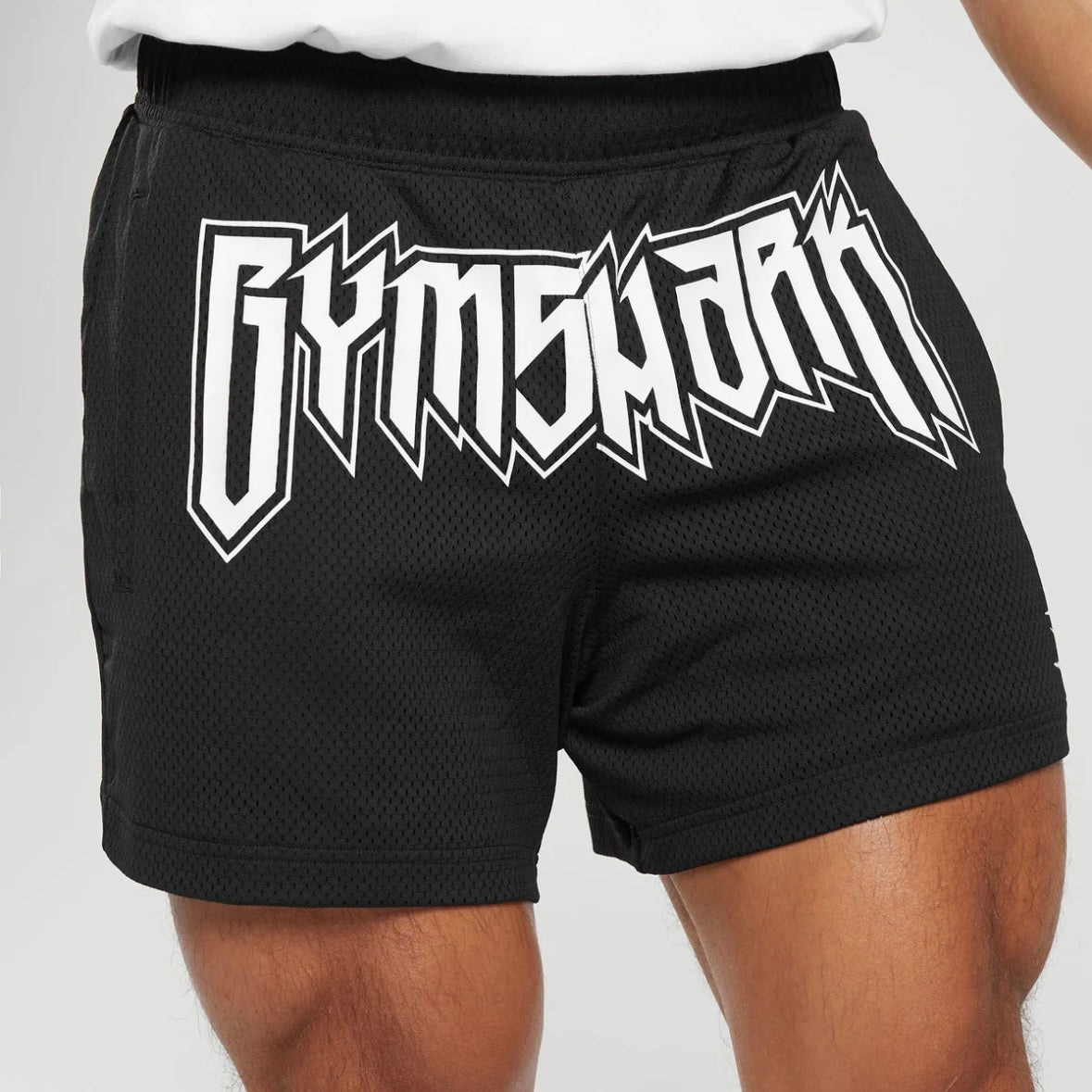 GYMSHARK - WORDMARK MESH 5" SHORTS