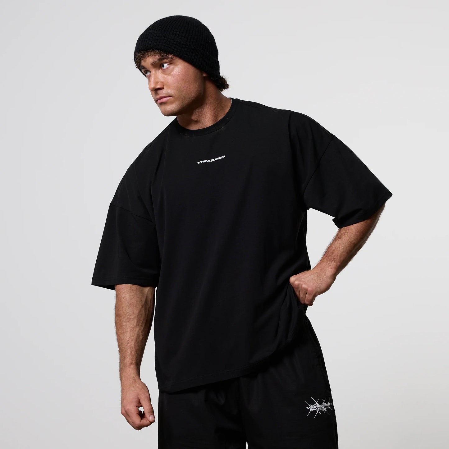 VANQUISH - X DT LIFT HEAVY BLACK OVERSIZED T SHIRT