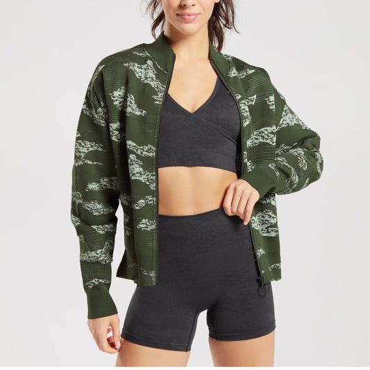 GYMSHARK - ADAPT CAMO SEAMLESS TRACK JACKET