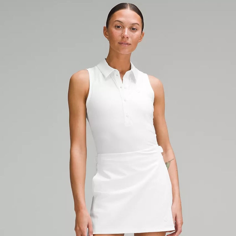 LULULEMON - QUICK DRY SLEEVELESS POLO SHIRT STRAIGHT HEM