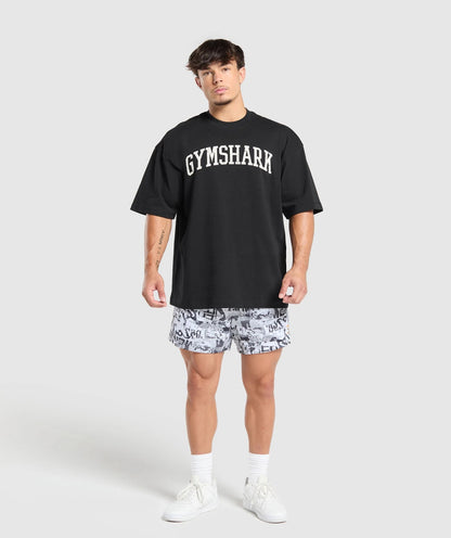 GYMSHARK - PRINTED MESH 5" SHORTS