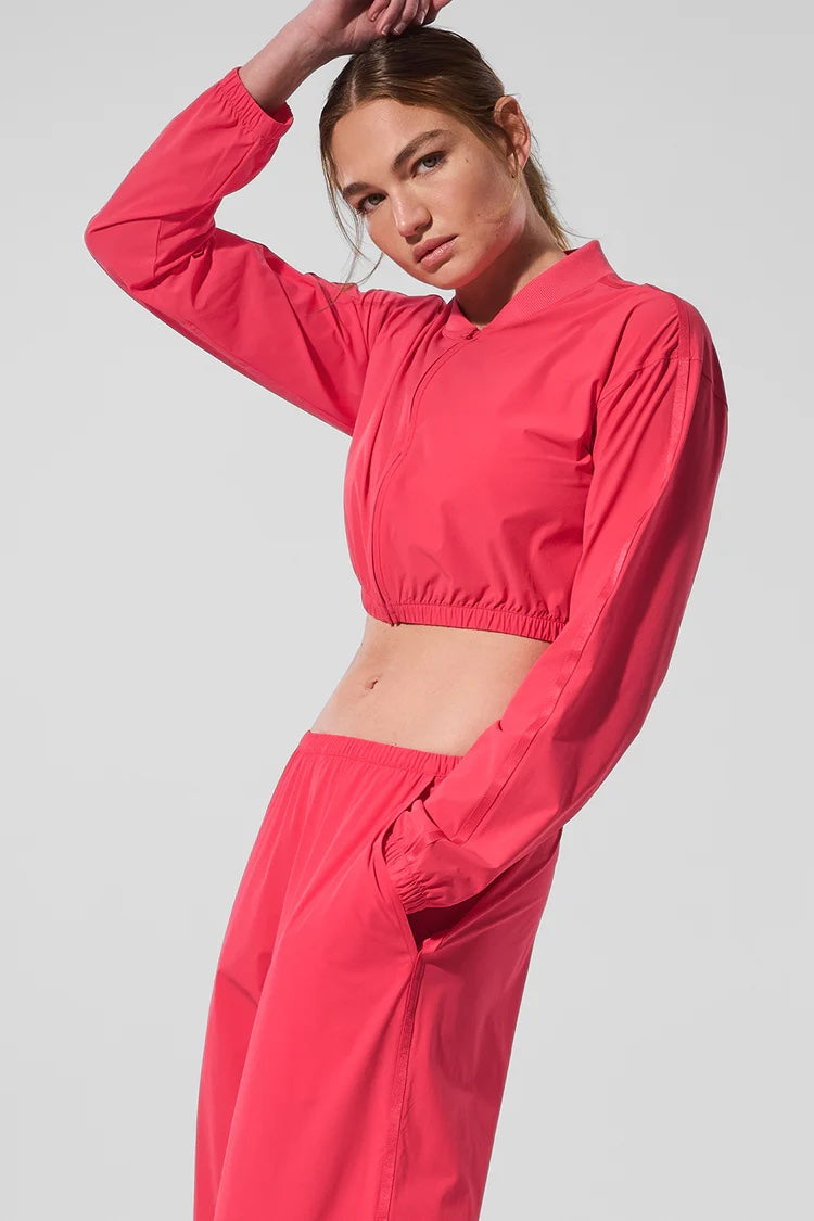 Alo yoga - Cropped Breezy Full-Zip Cover Up