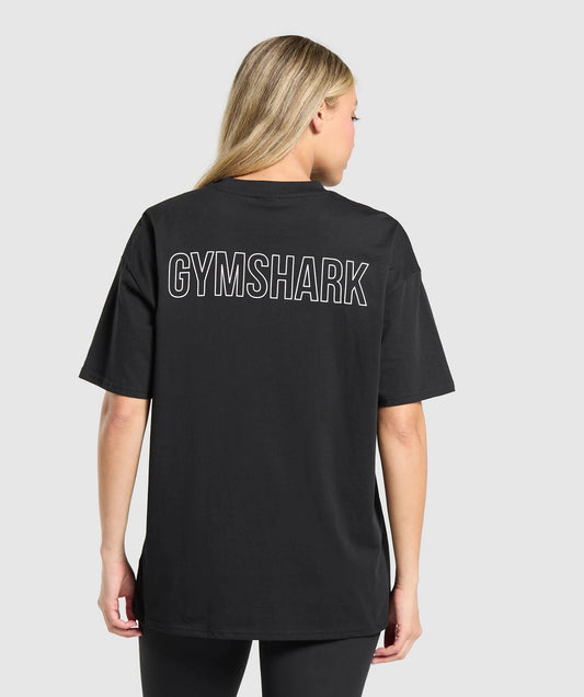 Gymshark - TRACE GRAPHIC OVERSIZED T-SHIRT