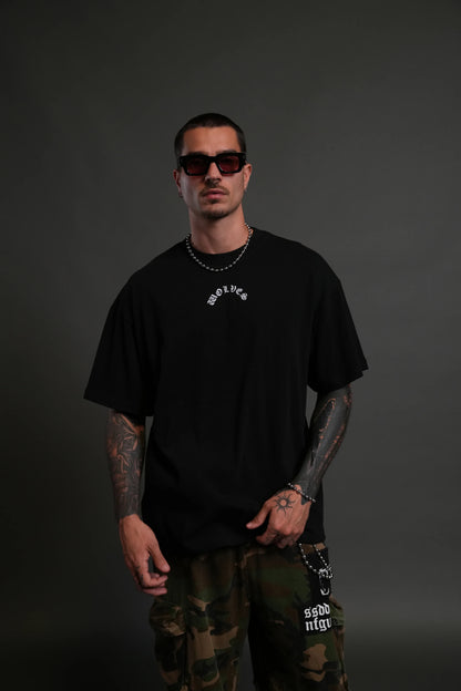 Wolves club - WOLVES NEVER BACK DOWN "PREMIUM" OVERSIZED TEE