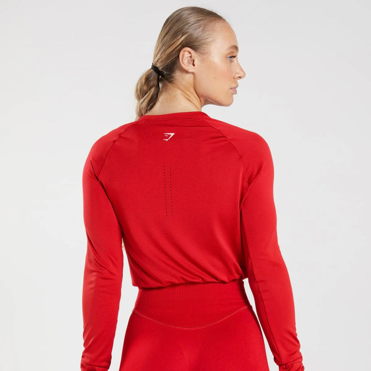 GYMSHARK - SWEAT SEAMLESS LONG SLEEVE CROP TOP