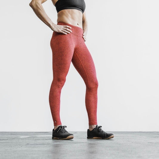 NOBULL - MID-RISE PLUSH HEATHER TIGHT 28'' LEGGINGS