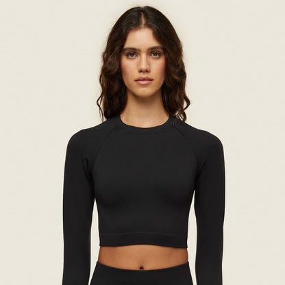 GYMSHARK - EVERYWEAR SEAMLESS LONG SLEEVE CROP TOP