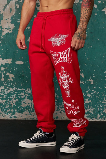 YOUNGLA 2143 GOLDS GYM INMORTAL JOGGER