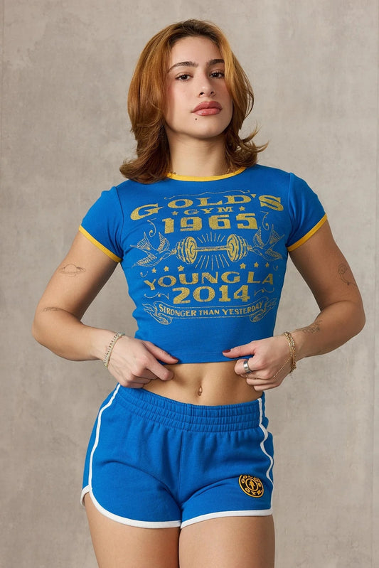 Youngla - W471 GOLD'S GYM RINGER BABY TEE