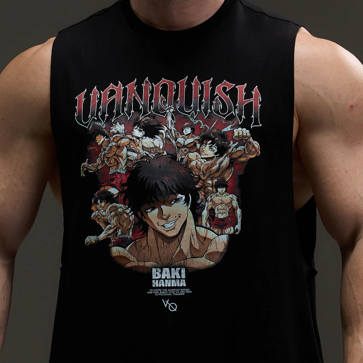 Vanquish - VQ X BAKI: BLACK BAKI SLEEVELESS T SHIRT