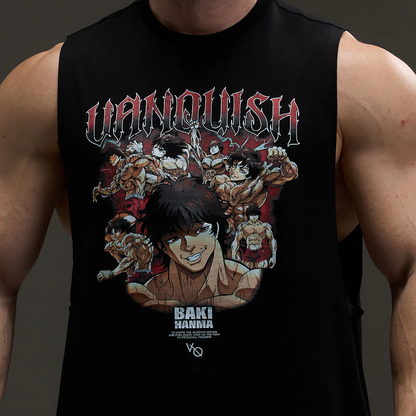 Vanquish - VQ X BAKI: BLACK BAKI SLEEVELESS T SHIRT