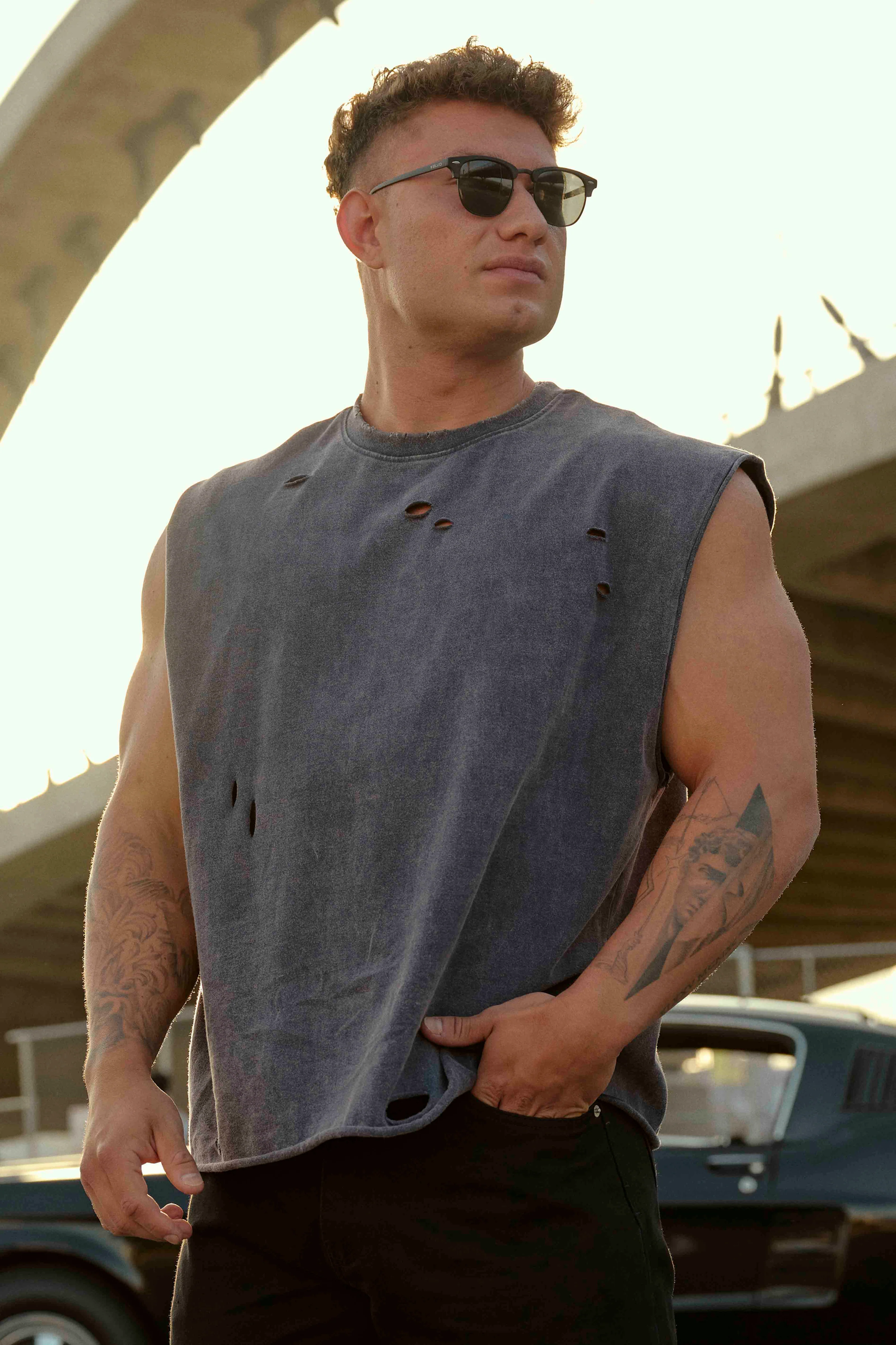 YOUNGLA - 3022 ANARCHY CROPPED TANK