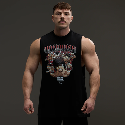 Vanquish - VQ X BAKI: BLACK BAKI SLEEVELESS T SHIRT