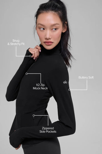 Alo yoga - Alosoft 1/2 Zip Rapid Pullover