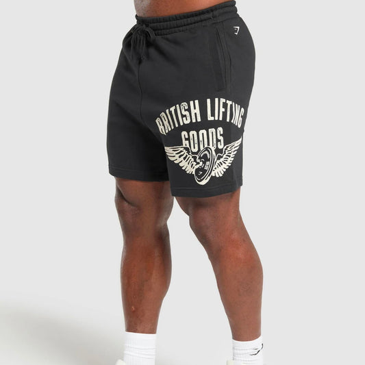 GYMSHARK - BRITISH LIFTING GOODS GRAPHIC SHORTS