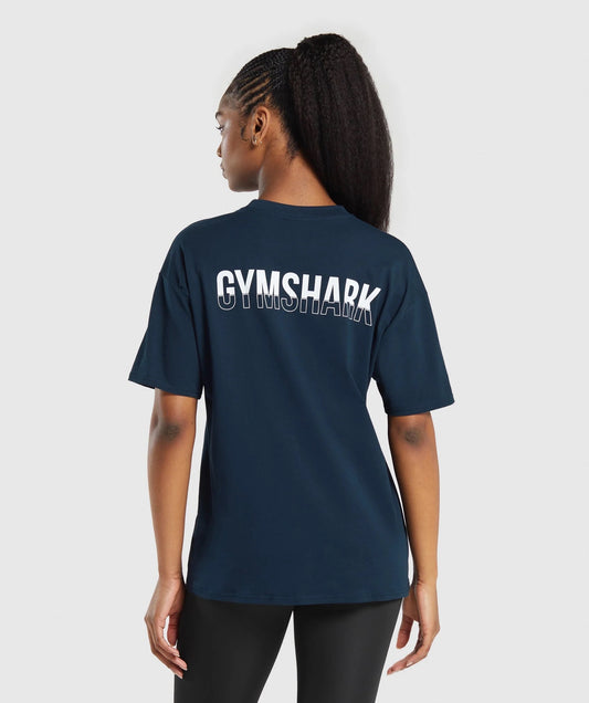 GYMSHARK - FRACTION OVERSIZED T-SHIRT