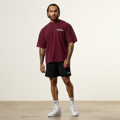Vanquish - BODYBUILDING OXBLOOD OVERSIZED BOXY T SHIRT