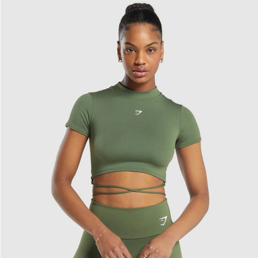 GYMSHARK - EVERYDAY MOCK NECK RIBBON T-SHIRT
