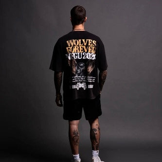 WOLVES CLUB - FLY HIGHER V2 PREMIUM VINTAGE OVERSIZED TEE