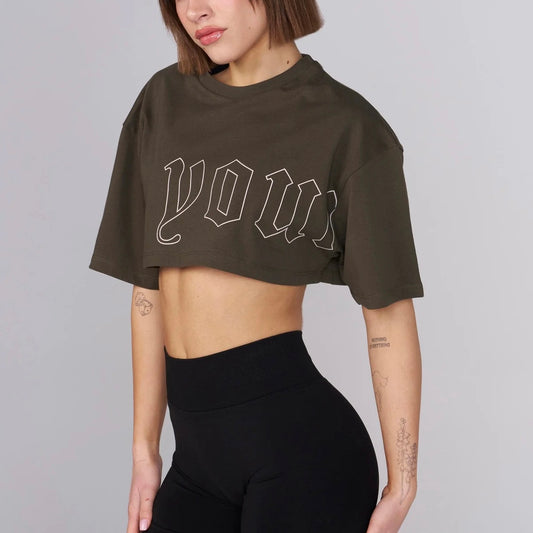 YOUNGLA - W436 URBAN CROP TEE