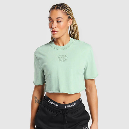 GYMSHARK - LEGACY WASHED CROP TOP
