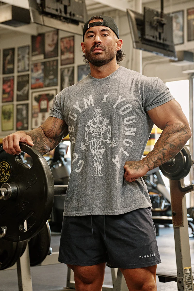 Youngla - 4206 - GOLD'S GYM HEATHER TEES