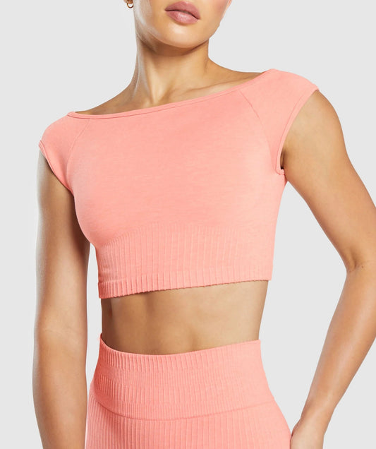 Gymshark - Rest Day Seamless Modal Boat Neck Crop Top