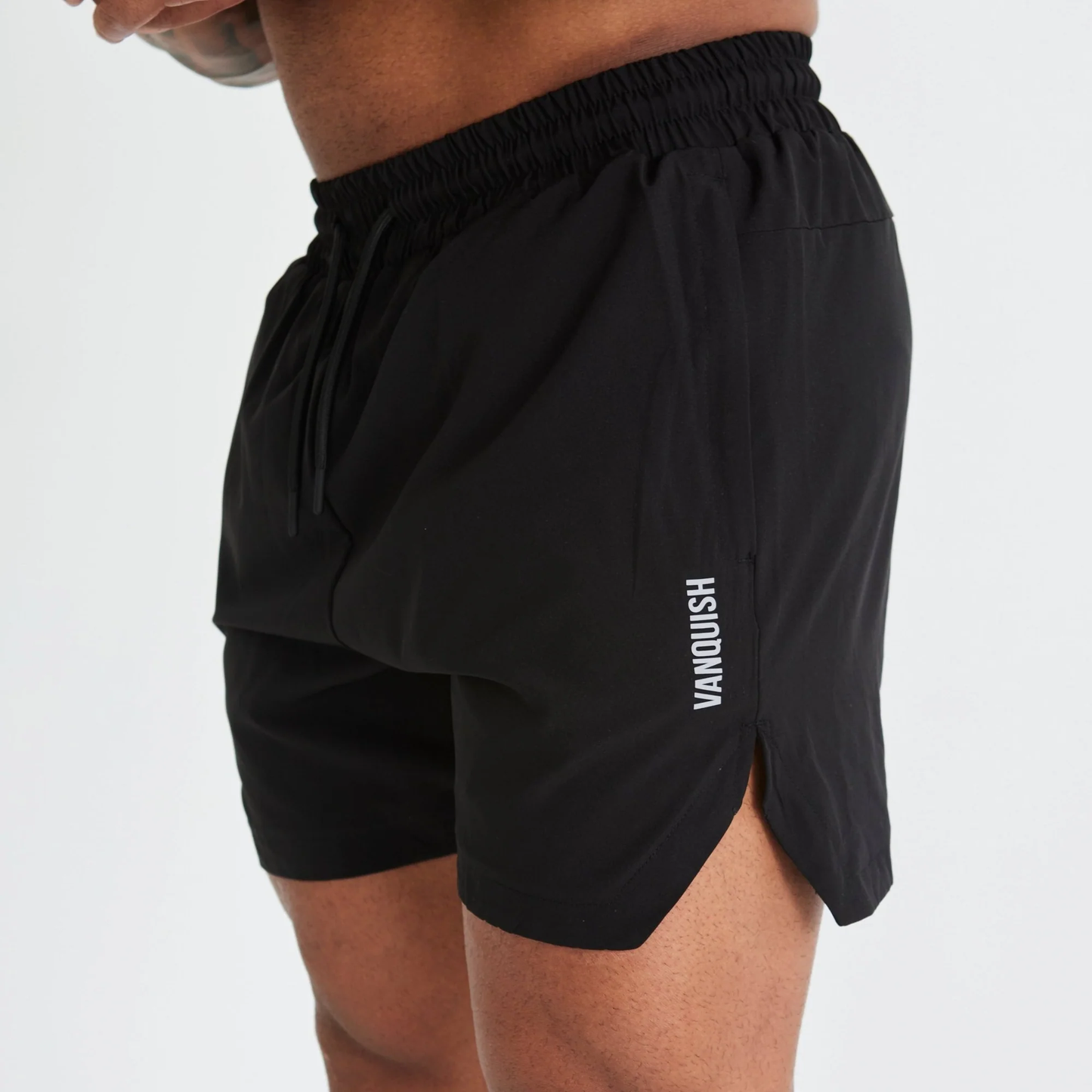 Vanquish - VANQUISH ESSENTIAL BLACK PERFORMANCE 4" SHORTS