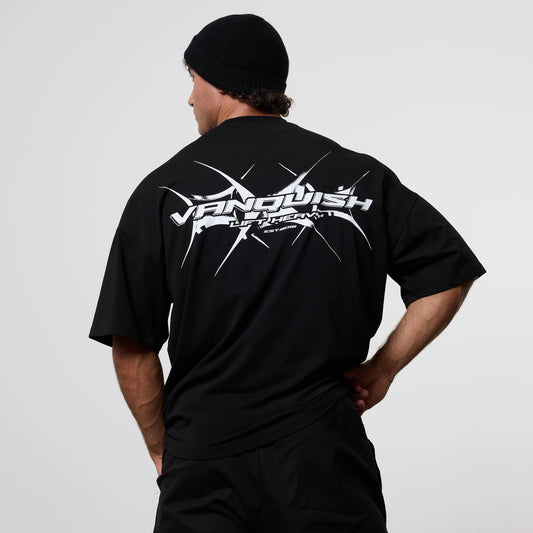 VANQUISH - X DT LIFT HEAVY BLACK OVERSIZED T SHIRT