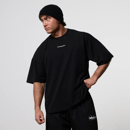 VANQUISH - X DT LIFT HEAVY BLACK OVERSIZED T SHIRT