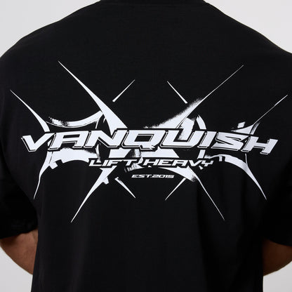 VANQUISH - X DT LIFT HEAVY BLACK OVERSIZED T SHIRT